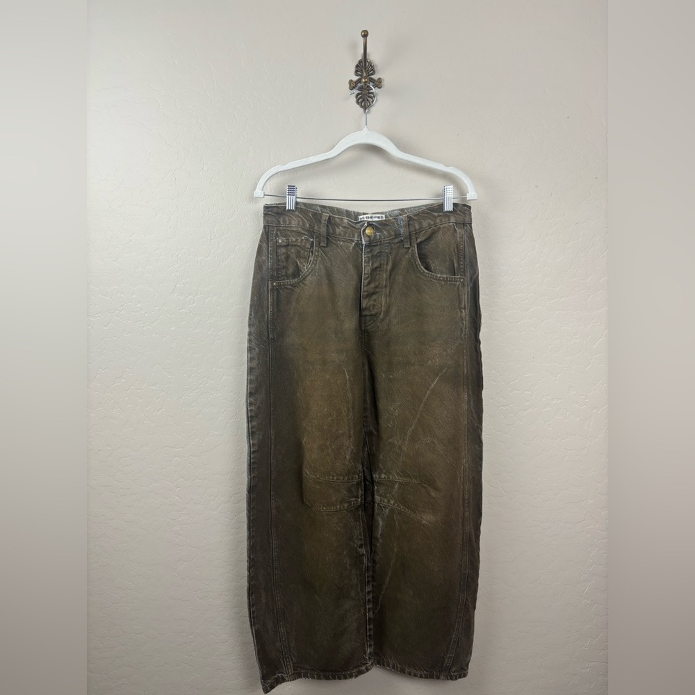 NWOT - We The‎ Free - Good Luck Coated Barrel Jeans - Picture 2 of 8